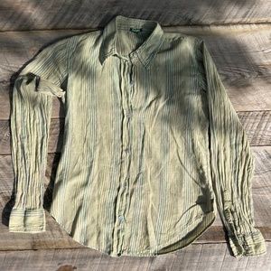 Matta - Unique Printed Cotton, Striped, Collared Button-down Shirt  - small